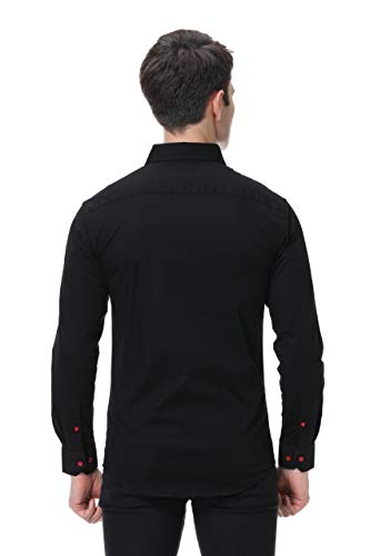 Alex Vando Men's Black Dress Shirt Alex Vando Men's Black Dress Shirt